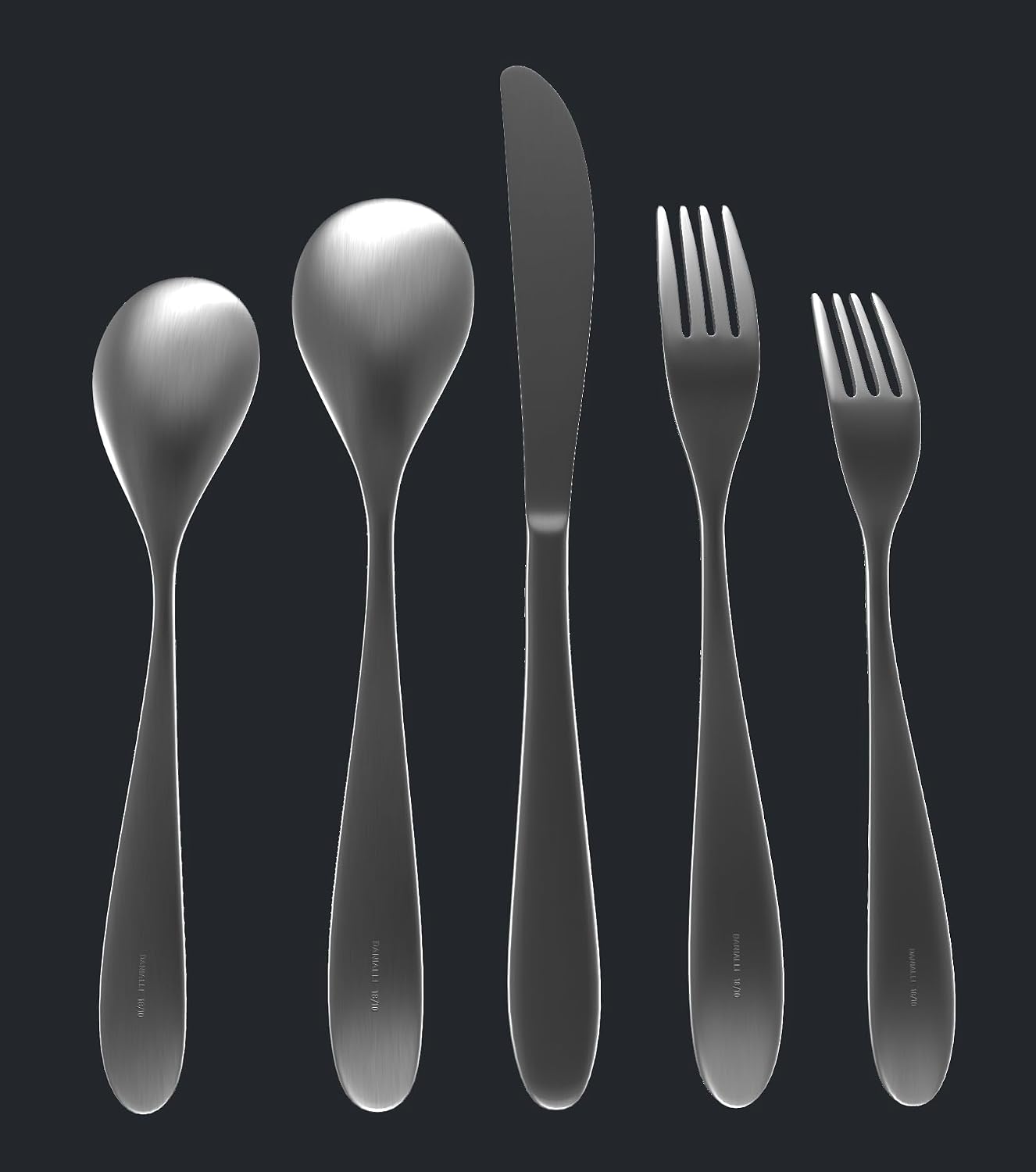 DANIALLI Silverware Set for 6 | 18/10 Stainless Steel Flatware Set | Mirror Finish, Heavy-Duty, Dishwasher Safe, Elegant & Durable, Built to Last (30-Piece, Marettimo)
