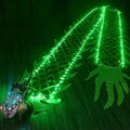8 Meters (26.2 FT) Square Exercise Dance Dragon Poi with 3D Dragon Head and Swing Rope Combo, Chinese Dragon Dance Wulong Flowy Ribbon Streamer Outdoor Fitness Dragon Stage Prop Set (Green LED)
