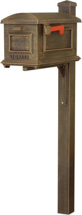 Special Lite Traditional Curbside Mailbox with Wellington Post - Copper Aluminum Mailbox with Post - SCT1010_SPK720-CP