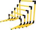Portable Hurdles Training Equipment, 5 Pack Different Height Hurdles for Kids, Plastic Soccer Agility Workout Trainer Kit, Track and Field Hurdles (Color : Yellow)