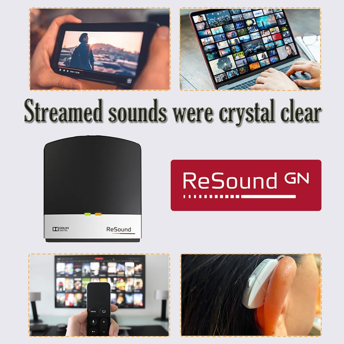 Resound Unite TV Streamer 2- Hearing aid Accessories-Streamed Sounds were Crystal Clear.