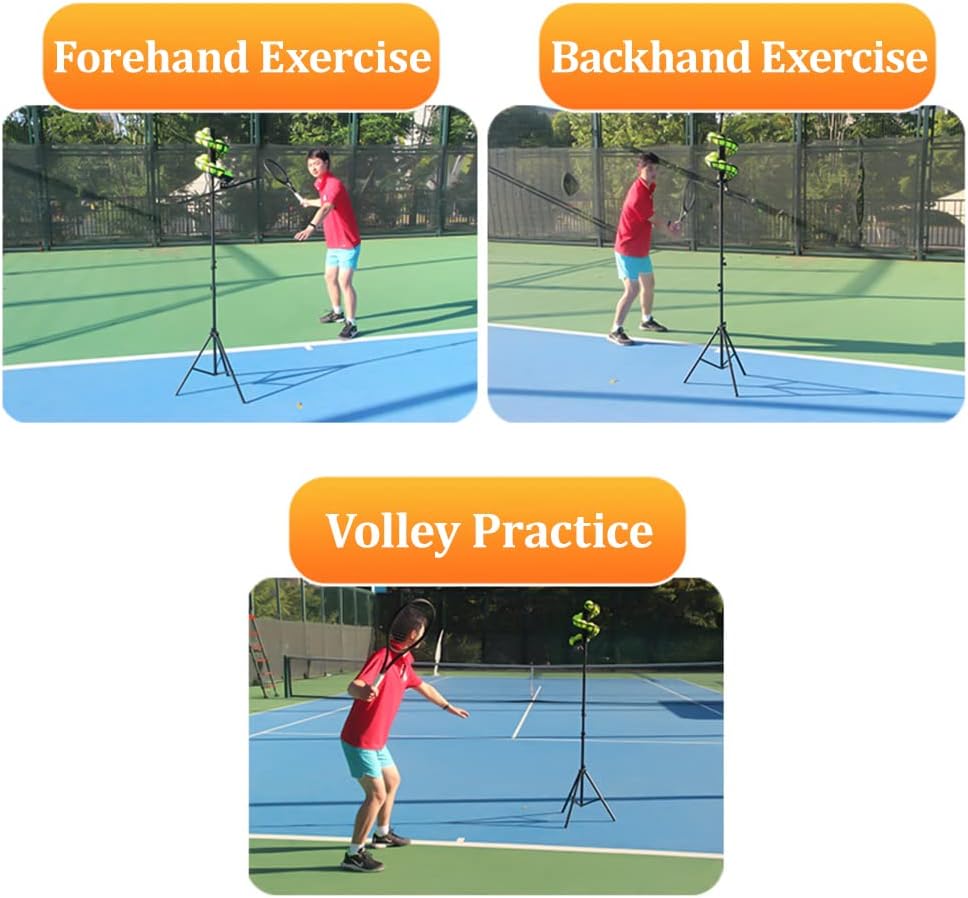 Tennis Ball Dropping Machine Tennis Ball Feeder Tennis Machine Lightweight Tennis Serving Machine 33 Balls