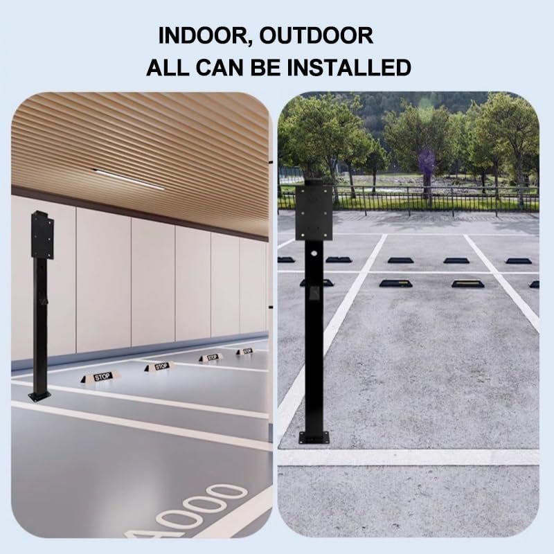 Ev Charger Stand, Electric Vehicle Charging Stations, Mailbox Post, Charger Holder,Charging Lever, for Sidewalk and Street Curbside(130cm)