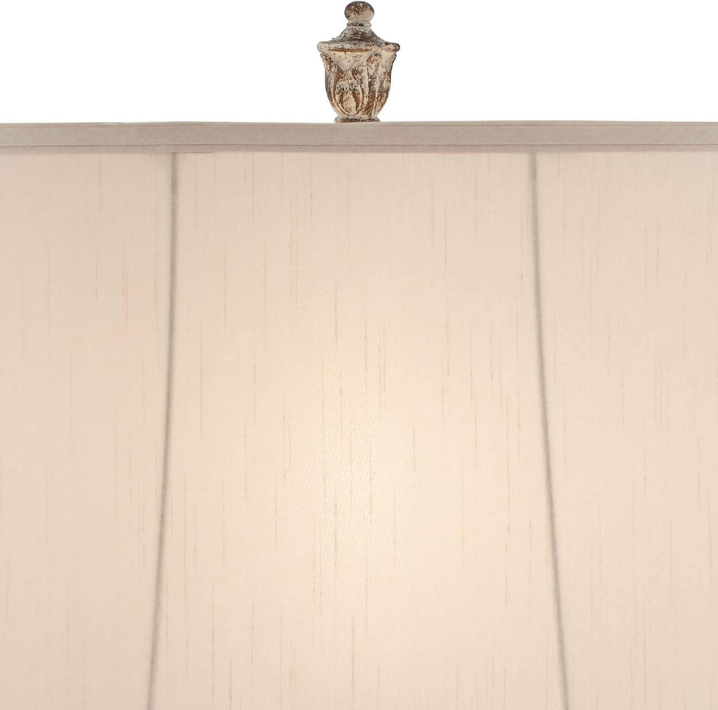 Regency Hill Elle Traditional Antique Table Lamp 33' Tall Classic Gold Open Scroll Bronze Off White Oval Shade Decor for Living Room Bedroom House Bedside Nightstand Home Entryway