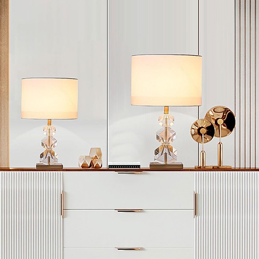 Crystal Table lamp Desk Lamp Bedside Master Bedroom Crystal Minimalist Living Room Table Lamps(Large)