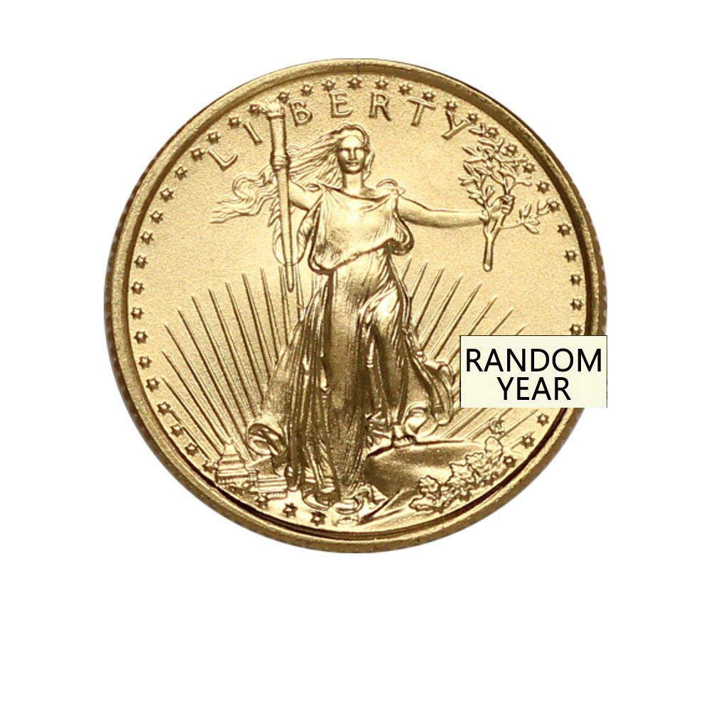 1986 - Present (Random Year) 1/10 oz American Eagle Gold Bullion Coin (Type 1 or Type 2) Brilliant Uncirculated with Original United States Mint Box $5 Seller BU