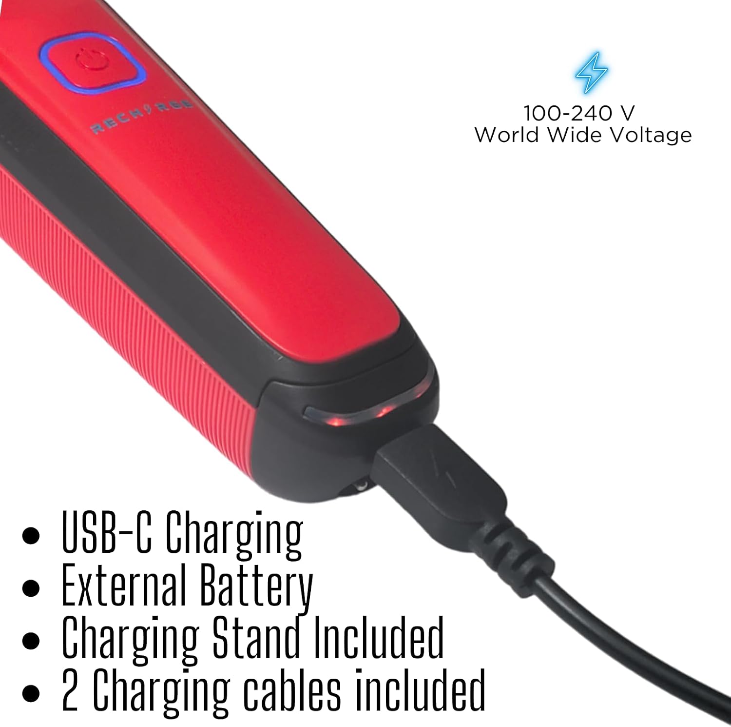 Supreme Trimmer 2-in-1 Recharge Hair Clipper & Beard Trimmer Combo | 7500 RPM, Removable Battery, Smart USB Charging Base | STC779 + ST777
