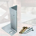 Post Anchor Base Bracket - Adjustable Support for Concrete, Ideal for Mailbox Railing Stands and Temporary Shelters/Solar Panel Mounts