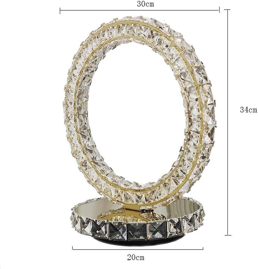 Crystal Table lamp Crystal Bedroom Headboard Creative Atmosphere Simple Wedding Table Lamp Table Lamps(Yellow)
