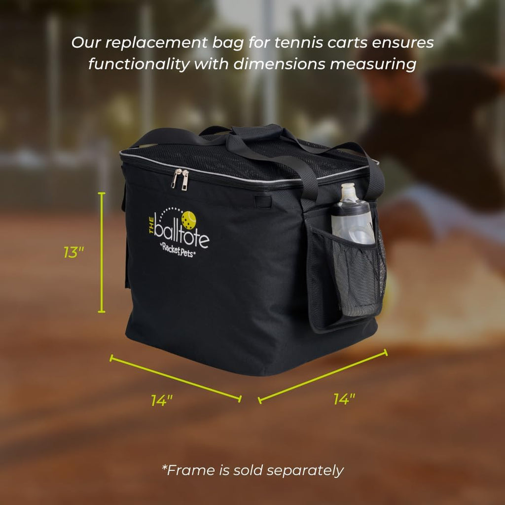 Racket Pets Ball Tote - Frame and Replacement Bag for Tennis and Pickleball Pro Teaching Cart