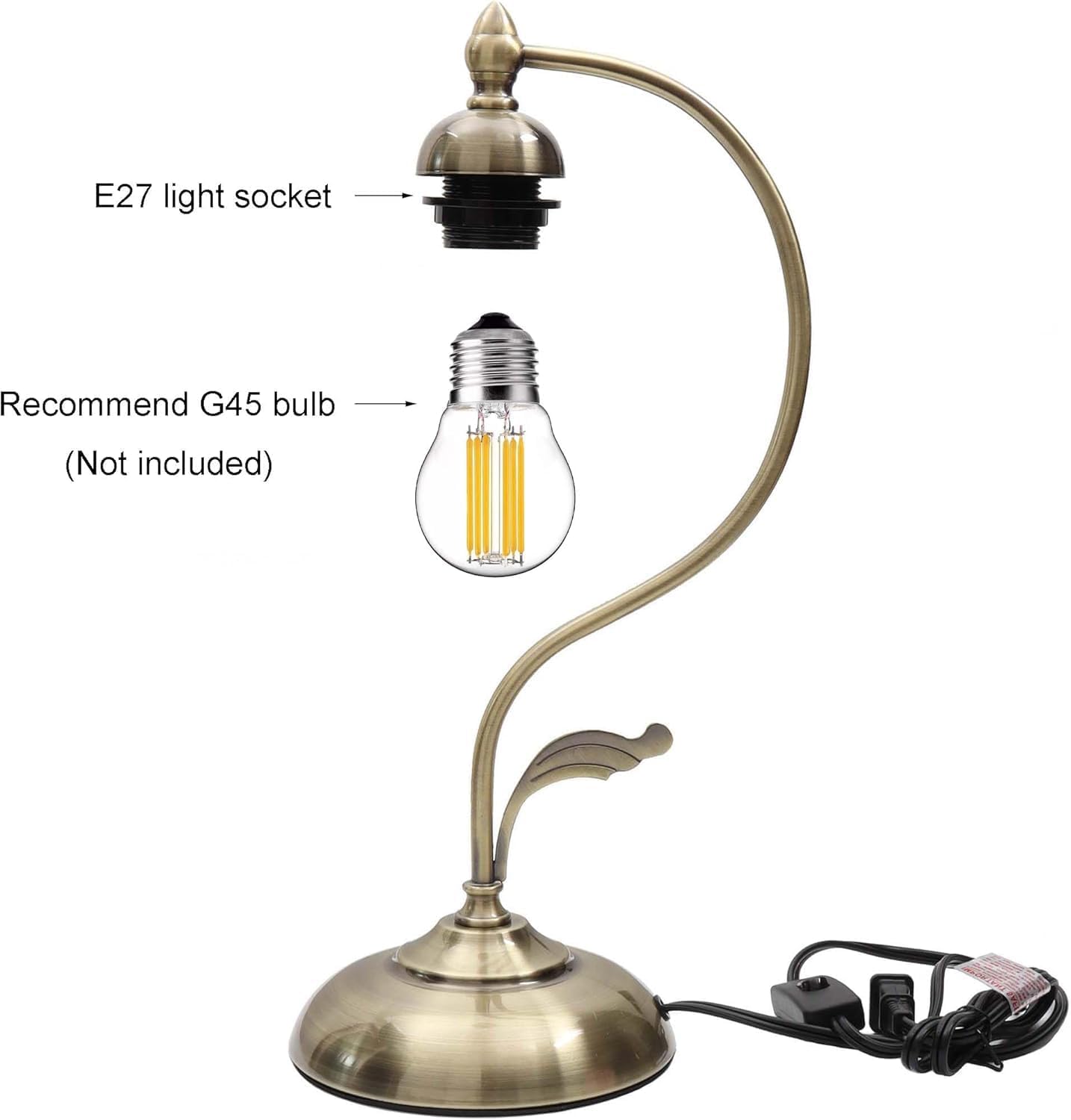 Bieye L10833 Rose Lily Flower Tiffany Style Stained Glass Table Lamp with Vintage Brass Base Electroplating Finish for Bedside Bedroom Living Room Home Decoration, 8 inch Wx17 inch H, 8 inch Rose Lily