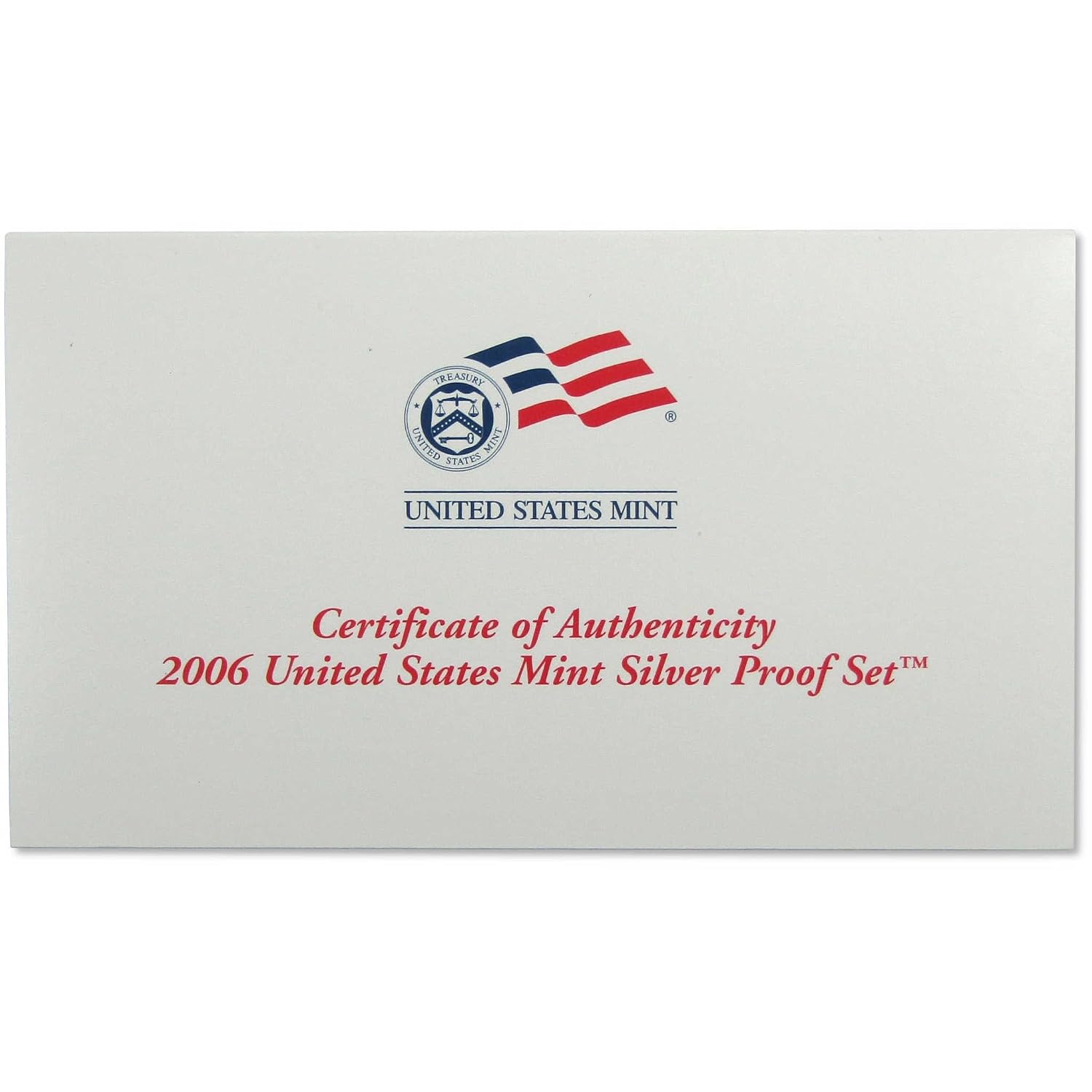 2006 Silver Proof Set U.S. Mint Original Government Packaging OGP COA