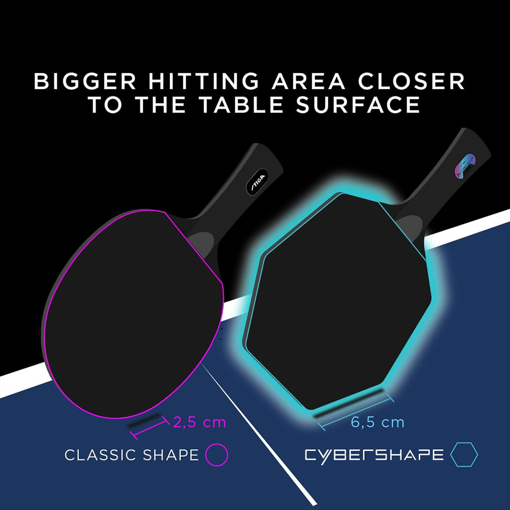 STIGA Cybershape Wood Table Tennis Blade I Superior Control & Enhanced Grip for Offensive Play