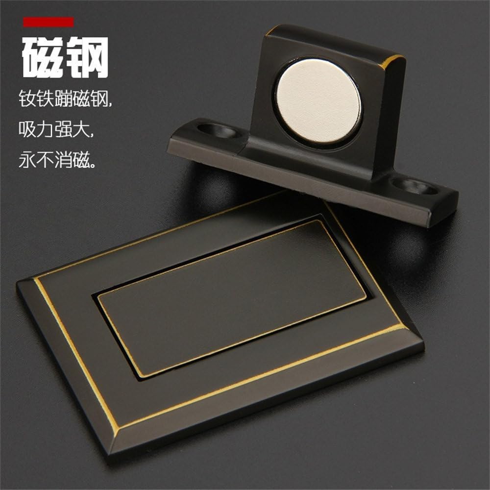 Fashion Invisible zinc Alloy Door Stopper Floor Mounted Door Blocker Simple Retro Door Stopper Floor Stopper,Yellow Bronze,5PCS