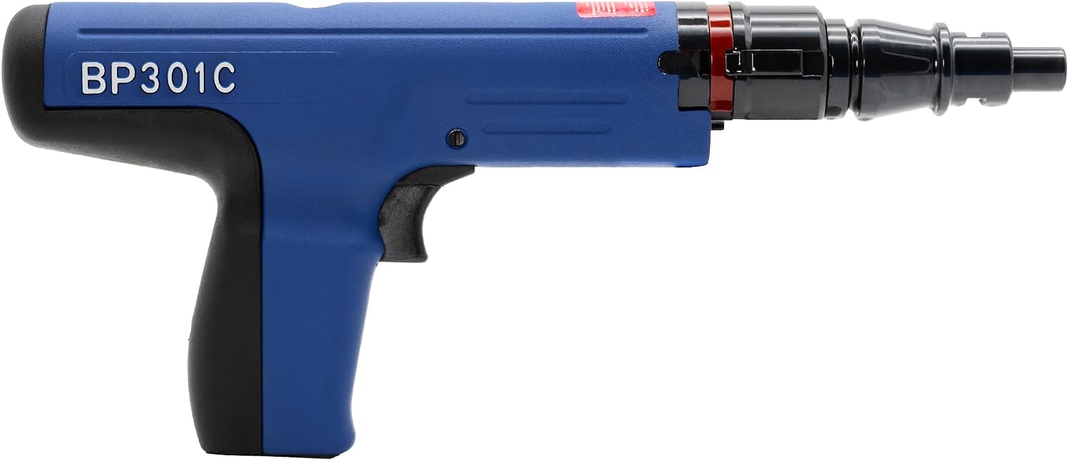 BLUEPOINT Fasteners BP-301C Semi-Automatic .27 Cal Powder Actuated Tool – Interchangeable, Versatile, Reliable & Dependable. Great for Commercial and Residential Construction