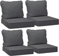 AAAAAcessories Outdoor Deep Seat Cushions, Waterproof, Fade-Resistant Patio Furniture Replacement Cushions, 24' x 24' x 5', Set of 4, Dark Gray