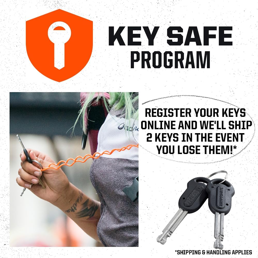 Kryptonite Evolution Lite Mini-6 Bike U-Lock, Lightweight Anti-Theft Bicycle U Lock, 11mm Steel Shackle with Keys, High Security Lock for Bicycles Scooters | bike-locks