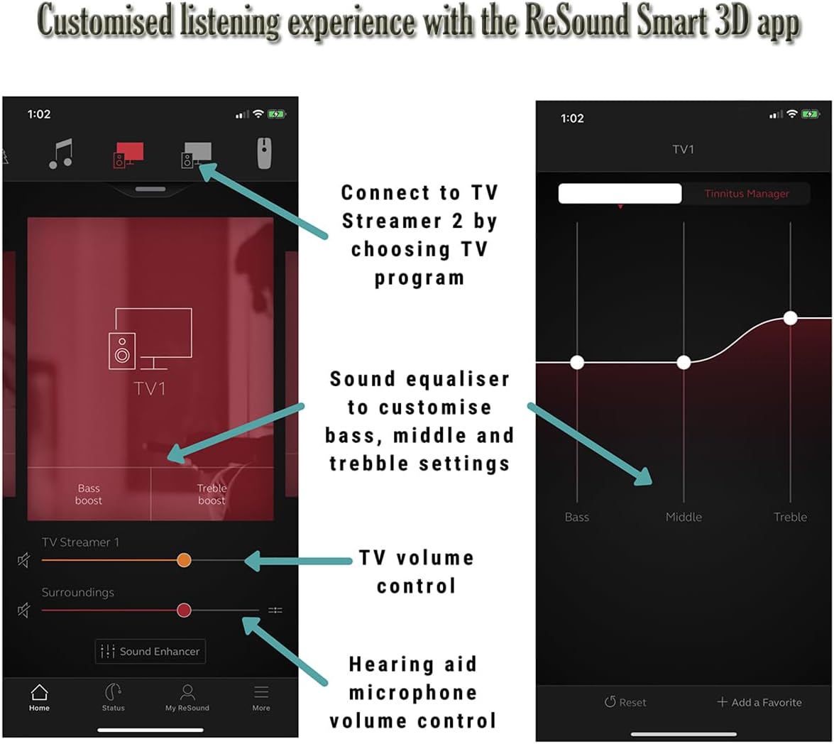Resound Unite TV Streamer 2- Hearing aid Accessories-Streamed Sounds were Crystal Clear.