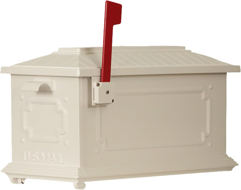 Special Lite Kingston Curbside Mailbox - White Aluminum Mailbox for Post Mount - SCK-1017-WH