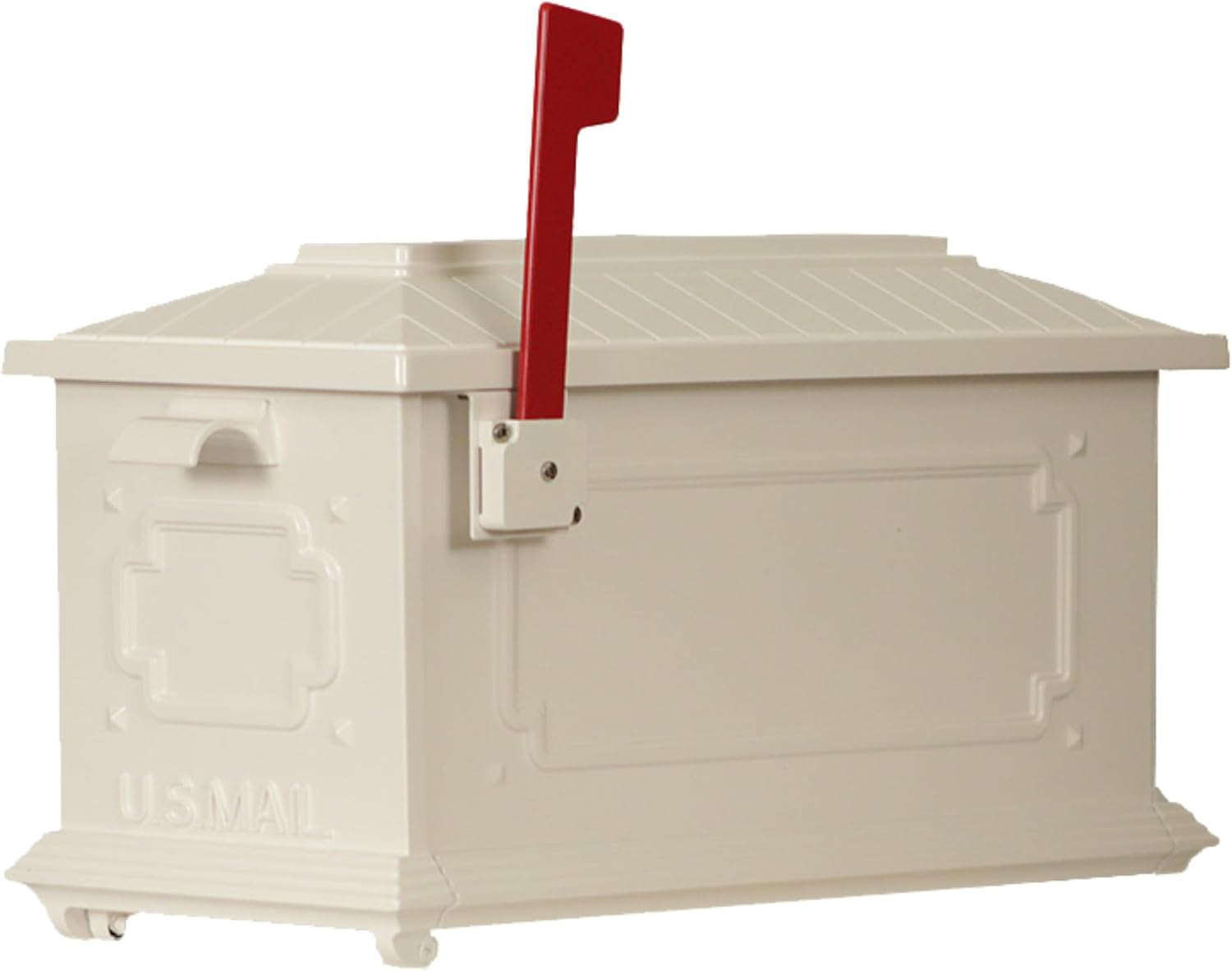 Special Lite Kingston Curbside Mailbox - White Aluminum Mailbox for Post Mount - SCK-1017-WH