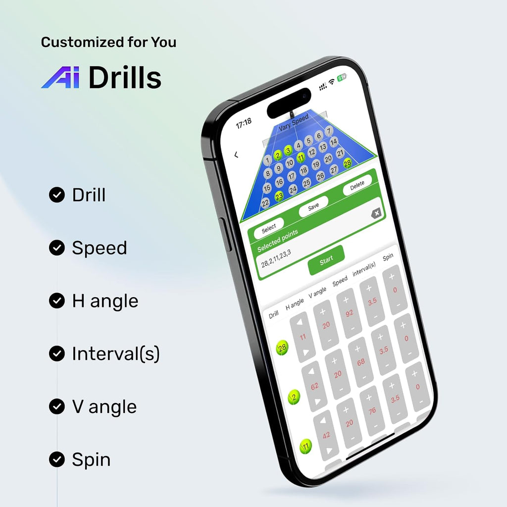 PUSUN｜PT-Smart Tennis Ball Machine: App Control with 12 Built-in Training Modes,6-Level Spin,28-Pt,75 MPH,32.6 lbs,100+ Ball,5H Battery, Portable, for Tennis/Padel,Training, Practice,Beginners to Pros