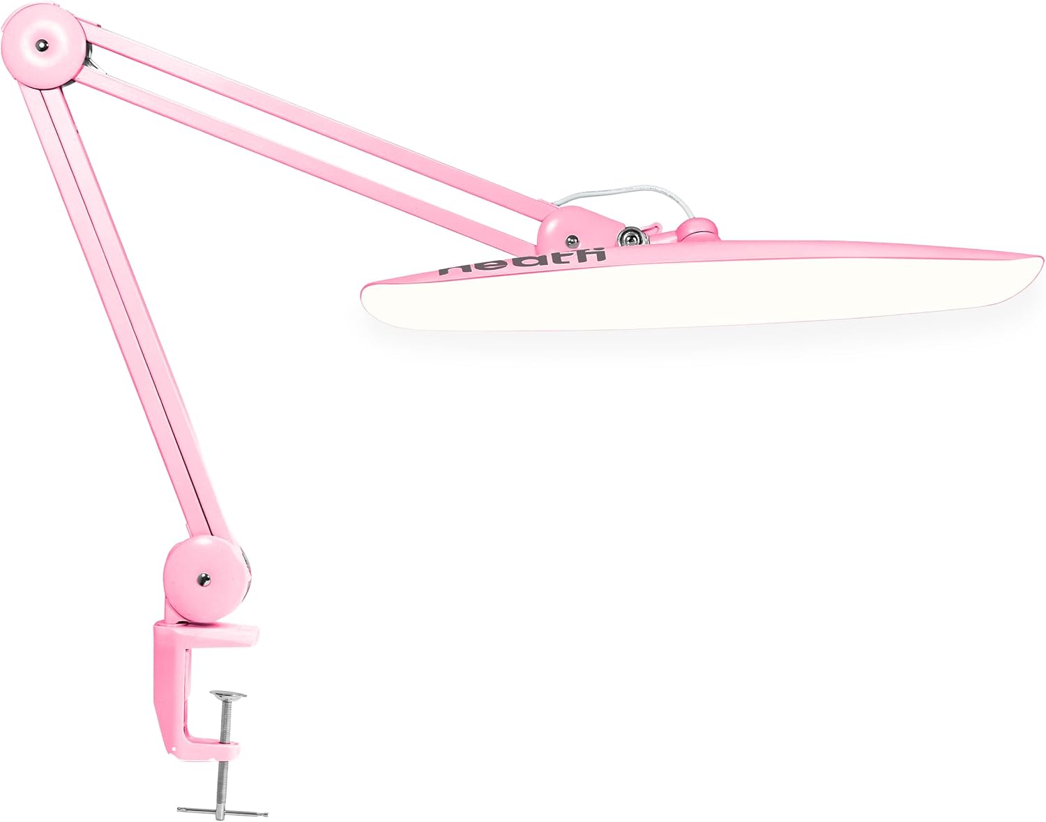 Neatfi XL 2200 Lumens 20W LED Desk Lamp with Clamp – Adjustable Color Temperature | 4-Level Dimmable Light | Home Office, Crafts & Workbench | 20-Inch Wide Head (Pink, CCT with Clamp)