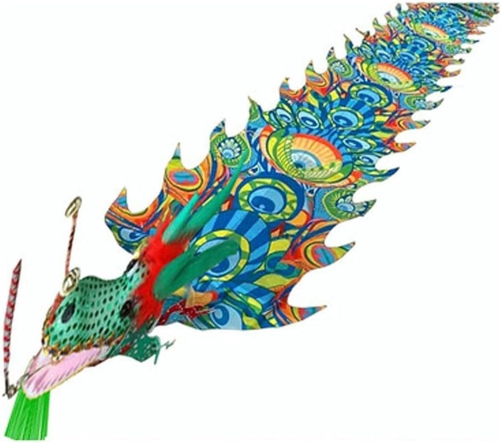 Chinese Dragon Costume 3D Lion Dance Ribbon Streamer Silk Cloth Dragon Dance Long Dragon Ribbon Streamer Dragon and Lion Dance Props Lion Dance Costume(Green,10m)