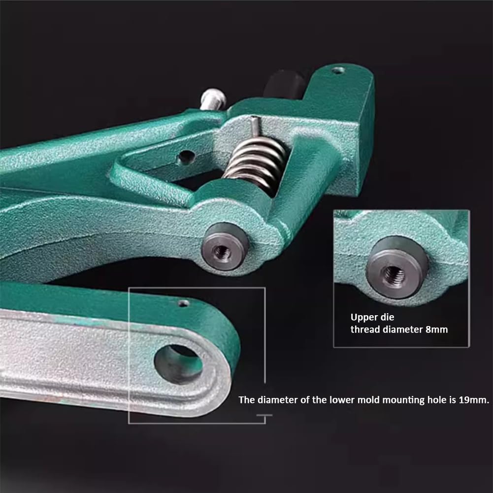 Heavy Duty Hand Press Grommet Machine for Fabric, Tarps, Leather & Canvas, with Punch Tool for Eyelets & Rivets