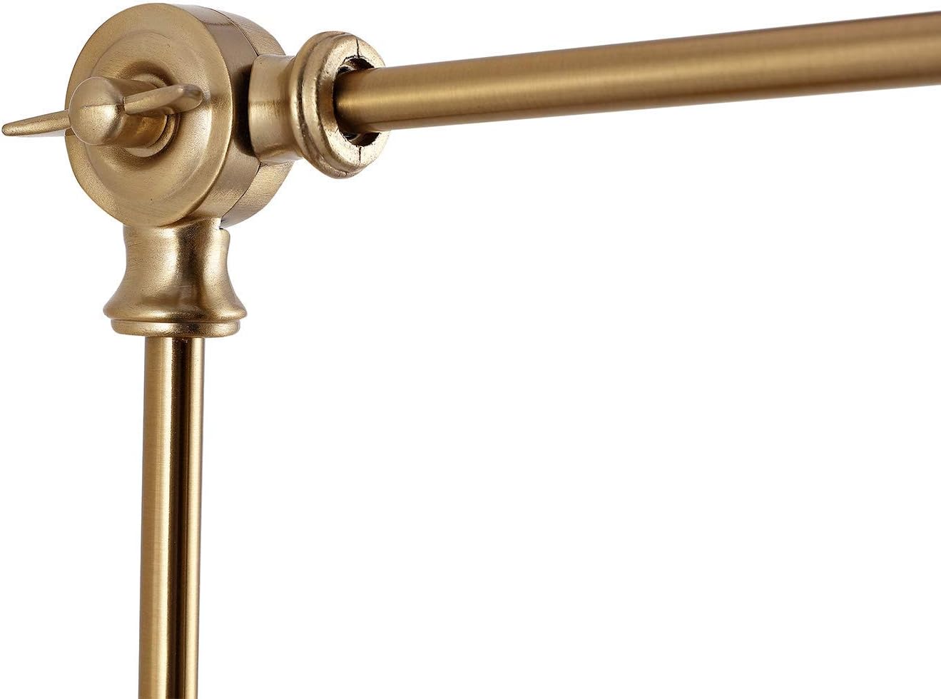 WINGBO Farmhouse Swing Arm Wall Sconce Set of 2, Industrial Adjustable Wall Lamp Light Fixture for Living Room Bedroom Vanity Study Desk Office, Plug in or Hardwired, Brass