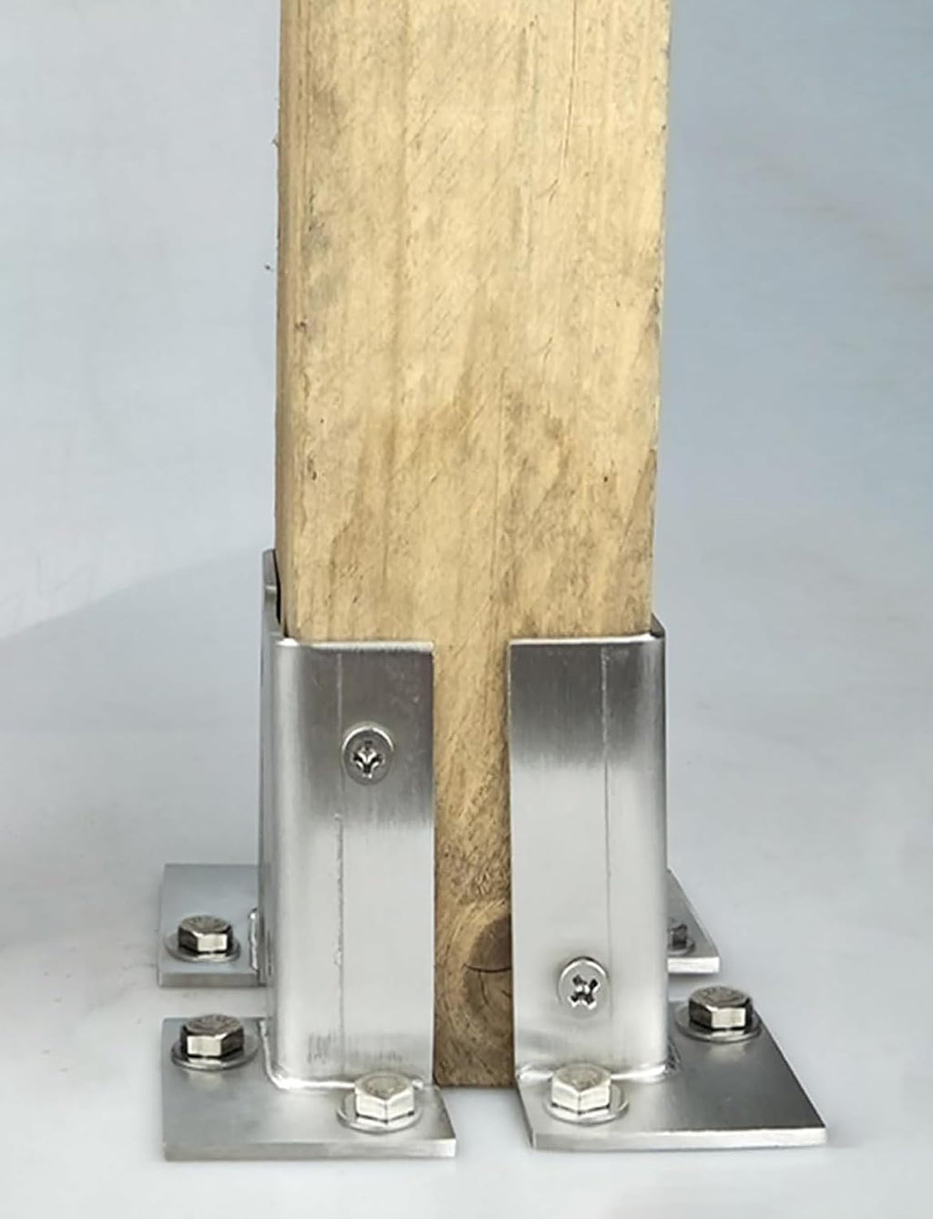 Post Anchor Post Base,Adjustable Pergola Patio Deck Galvanized Adjustable Standoff，Balcony Mailbox Lumber Base Bracket for In-ground Post Support with Screw