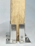 Post Anchor Post Base,Adjustable Pergola Patio Deck Galvanized Adjustable Standoff，Balcony Mailbox Lumber Base Bracket for In-ground Post Support with Screw
