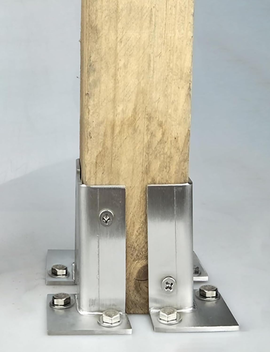 Post Anchor Post Base,Adjustable Pergola Patio Deck Galvanized Adjustable Standoff，Balcony Mailbox Lumber Base Bracket for In-ground Post Support with Screw