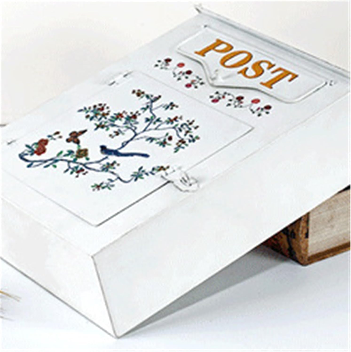 Mailboxes for Outside Wall Mounted Storage Mailbox Postbox Outdoor Creative Wall Iron Belt Lock Suggestion Box Mail Box(40x12x27cm)