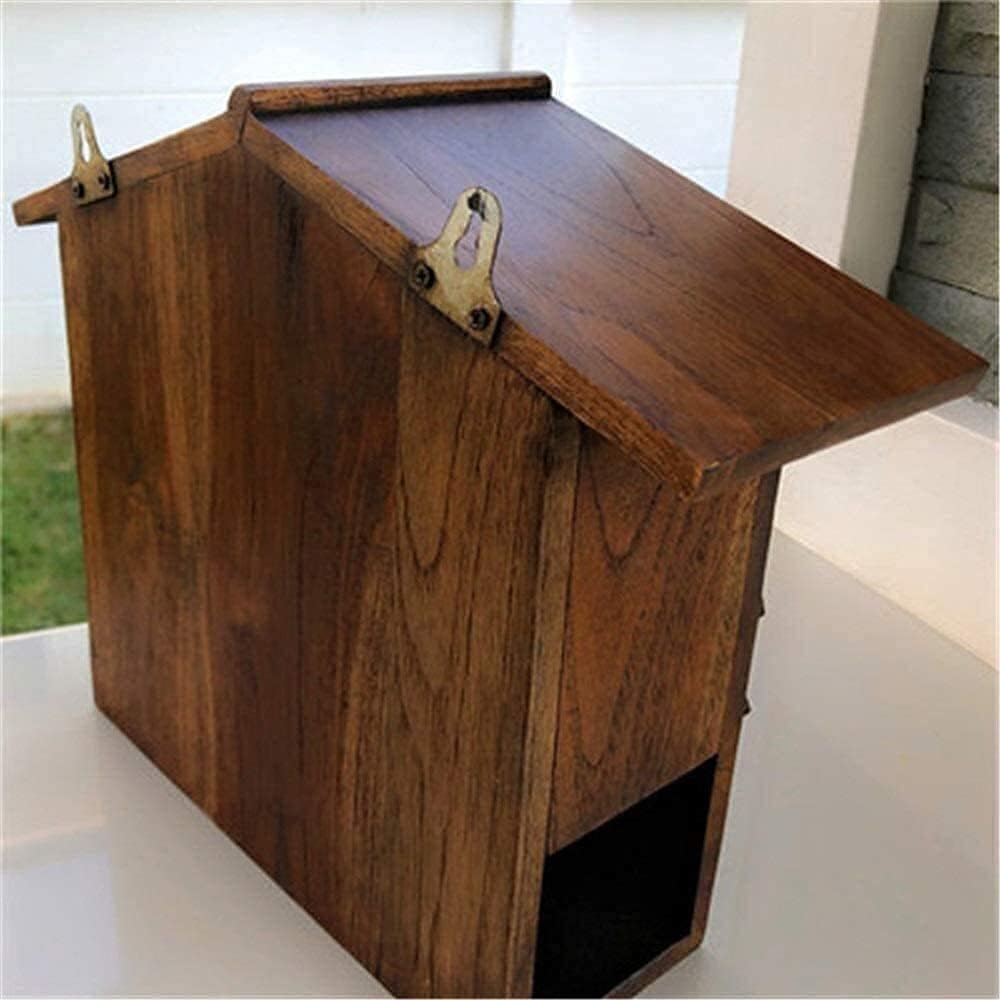 Letter Box Cages Postbox Mailbox Wall Mounted Post Box Outside Mailboxes Vertical with Locking Classic Wooden Mailbox Modern Retro Letter Box Letterbox Parcel Box Drop Bo (Wood-Free Size)