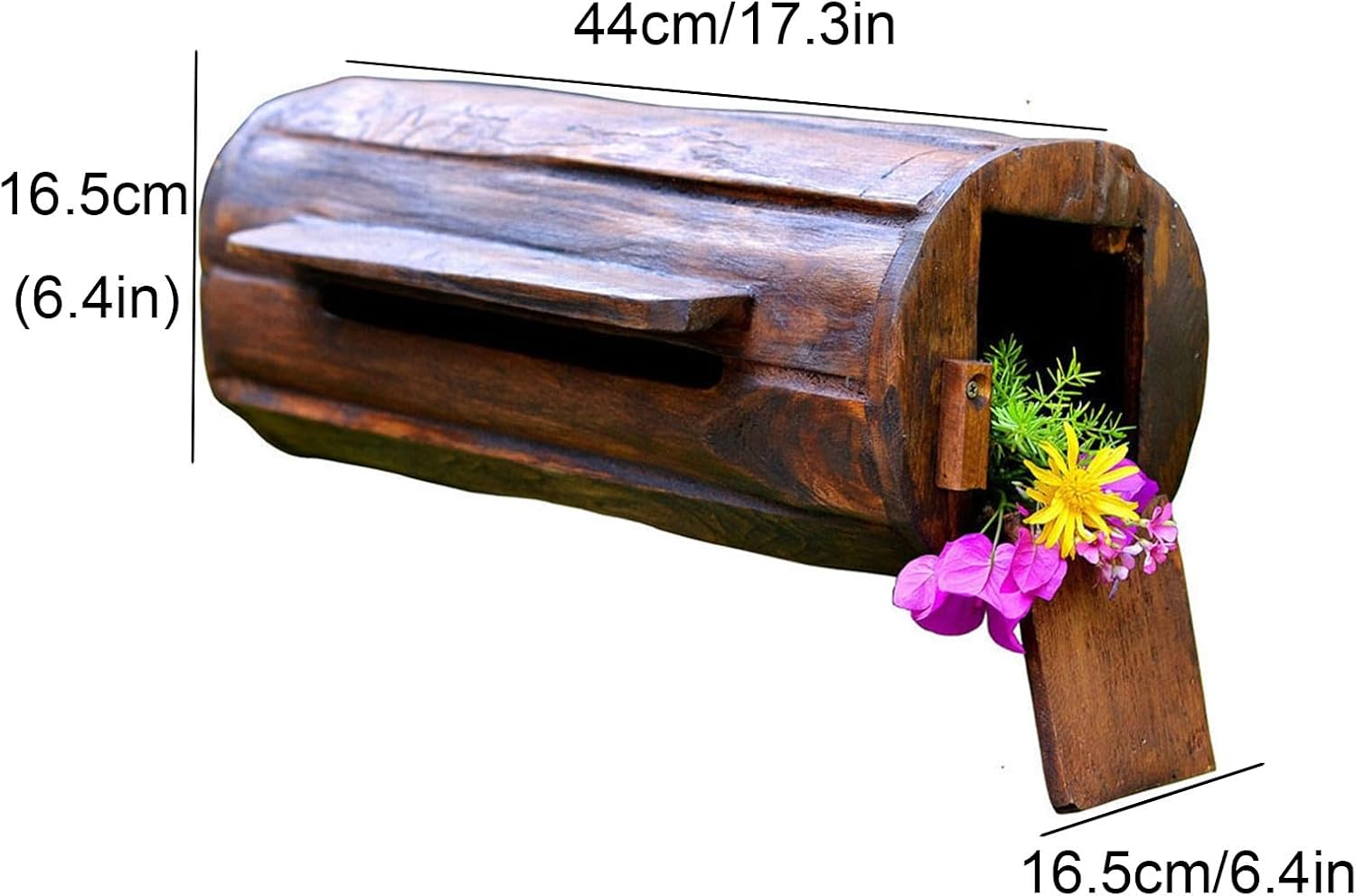 MELPHI Mailboxes for Outside, Security Key Drop Box, Wooden Mailbox, Hanging Secure Post Box, Easy Mount, Garden, Outdoor Decoration for Outside, Home, Front Door