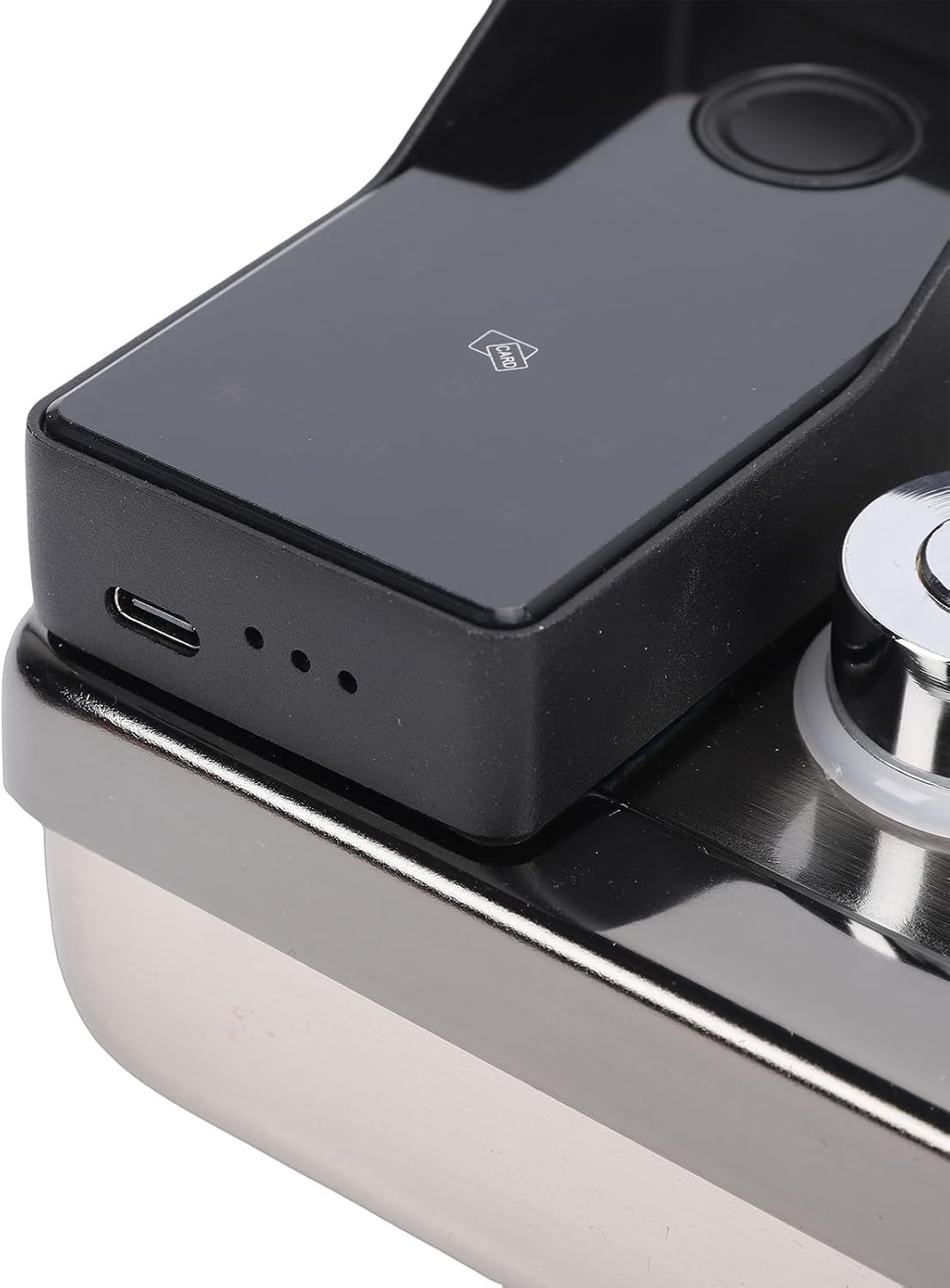 FTVOGUE Smart Gate Lock, Double Sided Fingerprint Lock with 5 Unlock Methods Keypad Keys Card for Garden Fence Yard Hollow Door