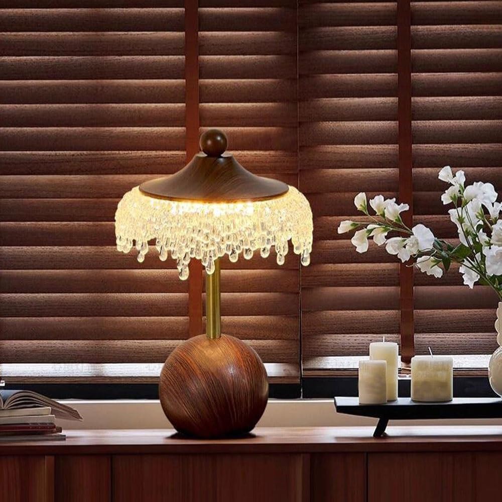 Crystal Table lamp Waterdrop Desk Lamp Bedroom Bedside Personalized Eggshell Atmosphere Sofa Table Lamps