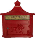 Wall Mounted Mailbox Galvanized Steel and Aluminum Material Rainproof Metal Post Box,Mailboxes for Outside, 16x5.6x18 in(Red)