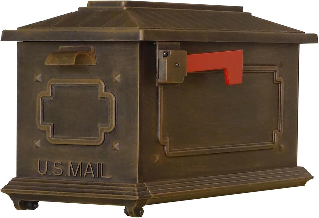 Special Lite Kingston Curbside Mailbox - Copper Aluminum Mailbox for Post Mount - SCK-1017-CP