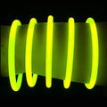 Brand Glow Sticks Bracelets Bulk Wholesale, 1000 8' Yellow Glow Bracelets, Bright Color, Glow 8-12 Hrs, Connectors Included, Glow Party Favor Supplies, Sturdy Packaging, Great Fun.
