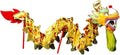 Traditional Dragon Lion Dance 5m/16.4ft Lion Dance Chinese Dragon Ribbon Streamer Silk for 6 Players Mascot Props Chinese New Year(Yellow)