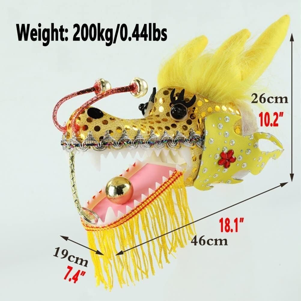 Kids Wand Dragon Dance Ribbons Dragon Print Dance Streamers, Adult outdoor fitness swinging and spinning silk ribbons, Celebration equipment, 8M/10M Suitable for artistic dance gymnastics, rainb