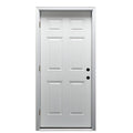 National Door Company ZZ364679R Fiberglass Smooth, Primed, Right Hand Outswing, Prehung Front Door, 6-Panel, 32'' x 80'