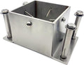 ZAQYCM Stainless Steel Post Base 2x2 3x3 4x4 5x5 6x6 7x7 8x8 Inch, Heavy Duty Post Bracket for Concrete/Wood Deck/Pergola/Mailbox, Railing Post Anchors Square (Size : 200x200 mm (7.9x7.9 in))
