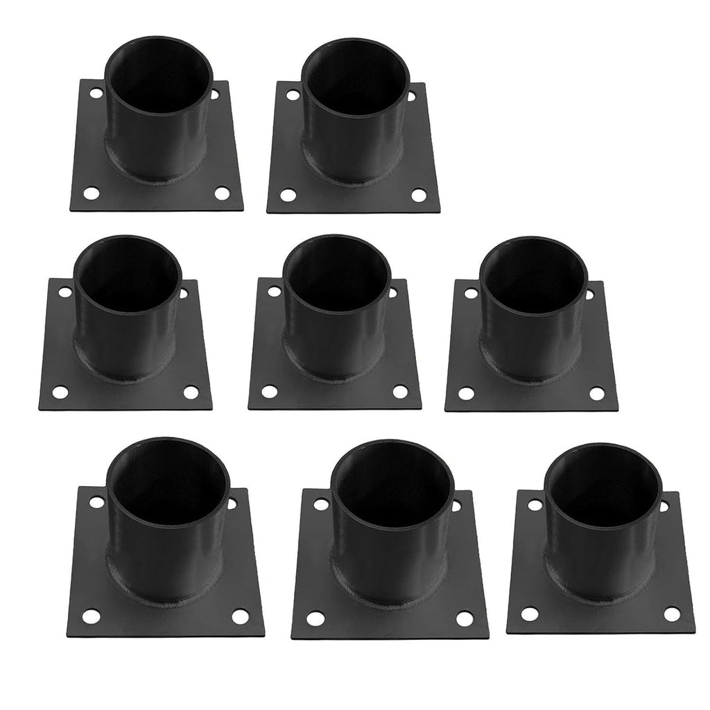 Post Base Anchor Kit 8 Pieces Fence Post Anchors for Wooden Posts, Mailboxes, Railings, Elevated Deck Anchors Support Black ﻿(20mm(4/5in))