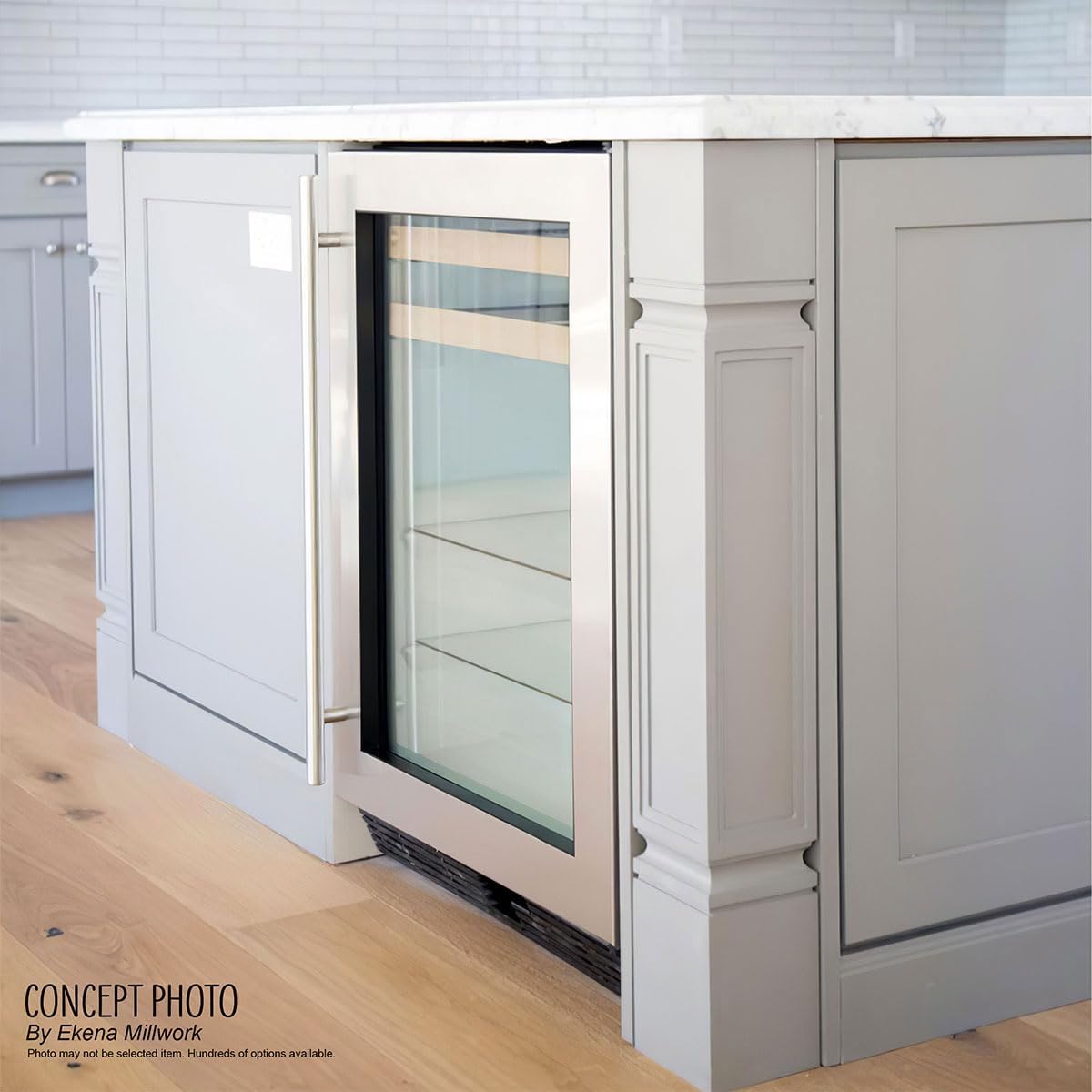 Ekena Millwork COL03X03X35HAMA Hamilton Rope Cabinet Column (Top Block: 6 1/8', Bottom Block: 7 1/8'), 3 3/4'W x 3 3/4'D x 35 1/2'H, Maple