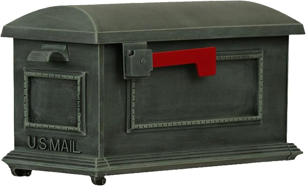 Special Lite Traditional Curbside Mailbox - Verde Green Aluminum Mailbox for Post Mount - SCT-1010-VG