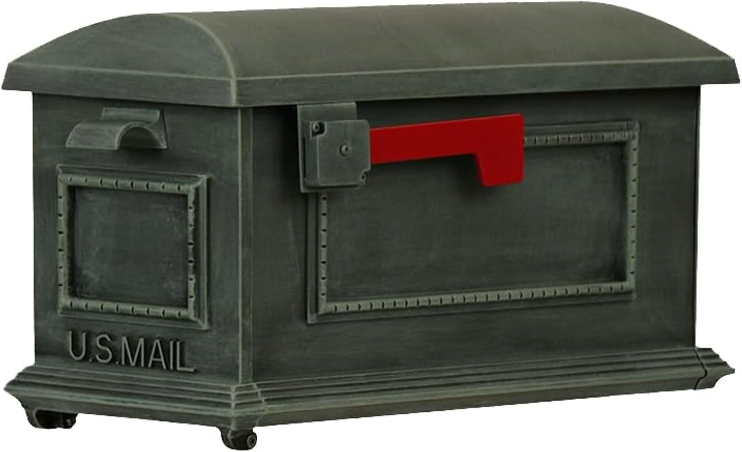 Special Lite Traditional Curbside Mailbox - Verde Green Aluminum Mailbox for Post Mount - SCT-1010-VG