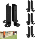 Heavy Duty Half Column Base with Installation Kit Adjustable Wood Fence Post Brackets, Wooden Mailbox Railing Stand Base(8pack)
