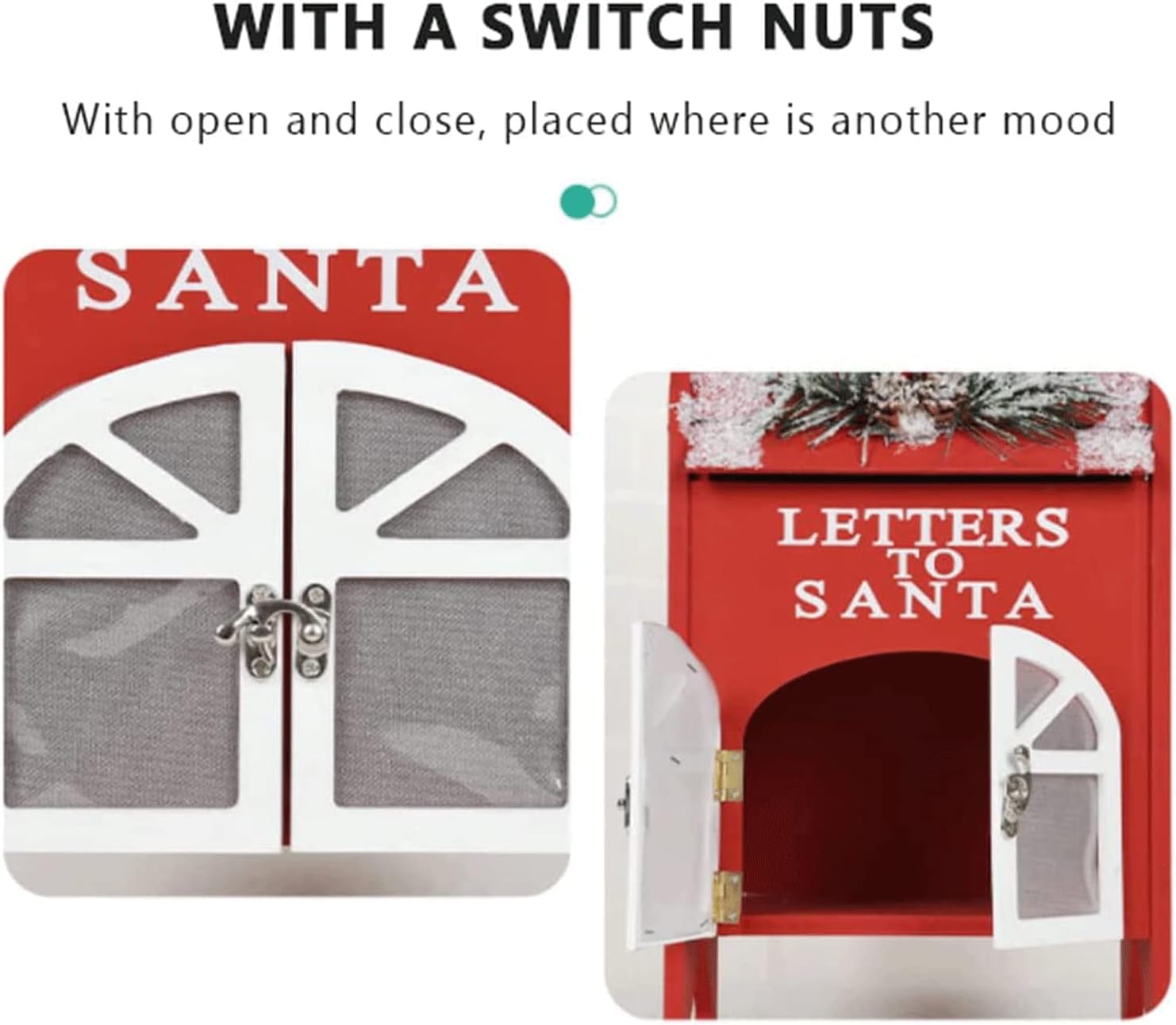 POCHY Exquisite Mailbox Creative Mailbox Christmas Wooden Post Box Family Mailboxes Metal Drop Box Handmade Mailboxes Safer
